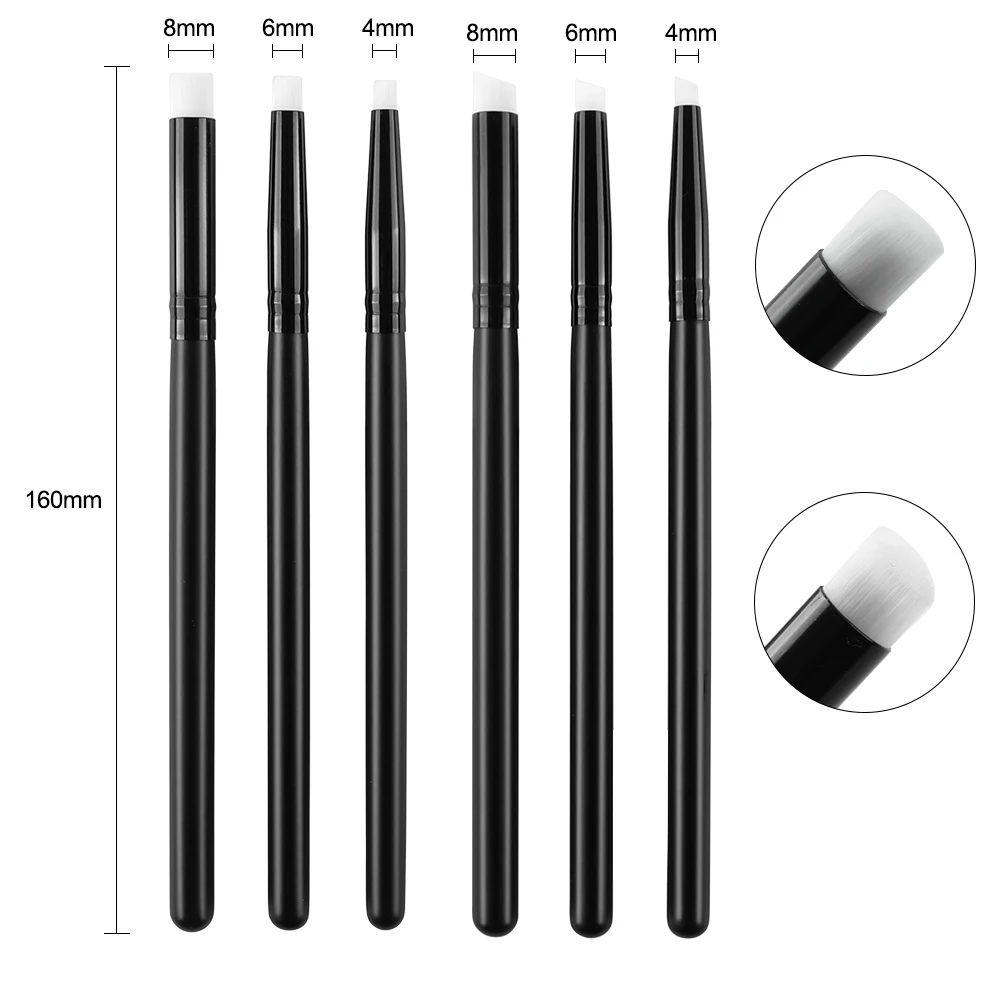 3pcs/set Mini Detailed Blending Brushes for Ink Painting Fine Areas Intricate Stencils Cards Making 8/6/4mm Head 16cm Handle