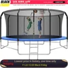 14FT Trampoline with Balance Bar & Basketball Hoop,1.4MM Thickened Recreational Trampoline, Heavy Duty Outdoor Trampoline 1