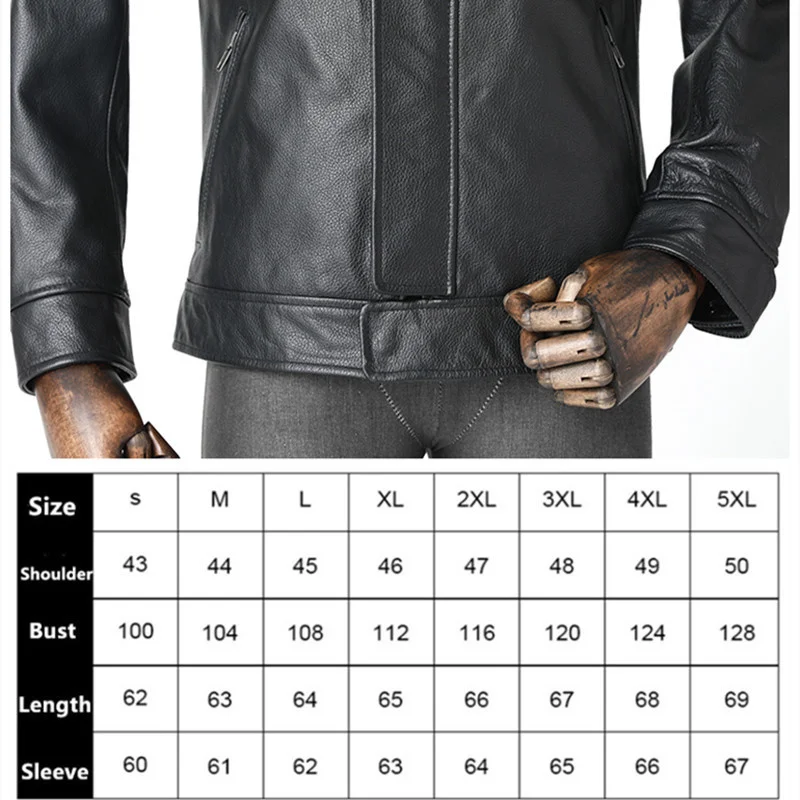 Men's Top Layer Cowhide Jacket Leather Collar Outdoor Sport Hunting Combat Travel Military Army Tactical Clothing Camping Coat