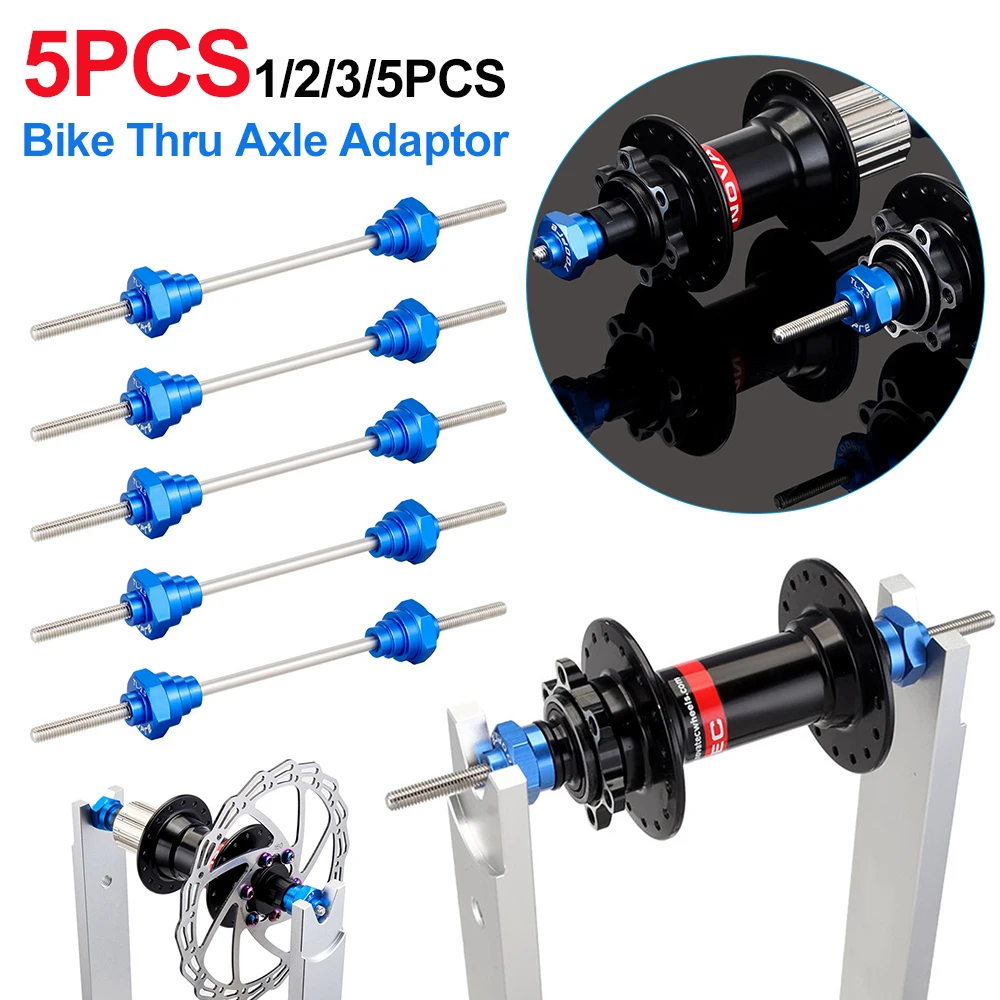 GRQUSTO Adaptateur d'axe traversant de moyeu à dégagement rapide de 12 à 10 mm pour vélo de route et de montagne, adaptateur de fourche en alliage d'aluminium 6061, conversion 142 mm