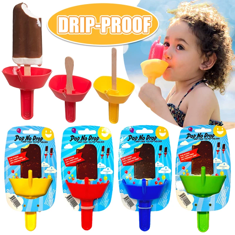 Drip-Proof Popsicle Rack Spill Proof Ice Guard Holder Pop No Drop Kids Handheld Ice Cream Holders Anti-drip Popsicles Tray popsicle rack popsicle holders sleeves ice cream cone holder ice cream stick tools