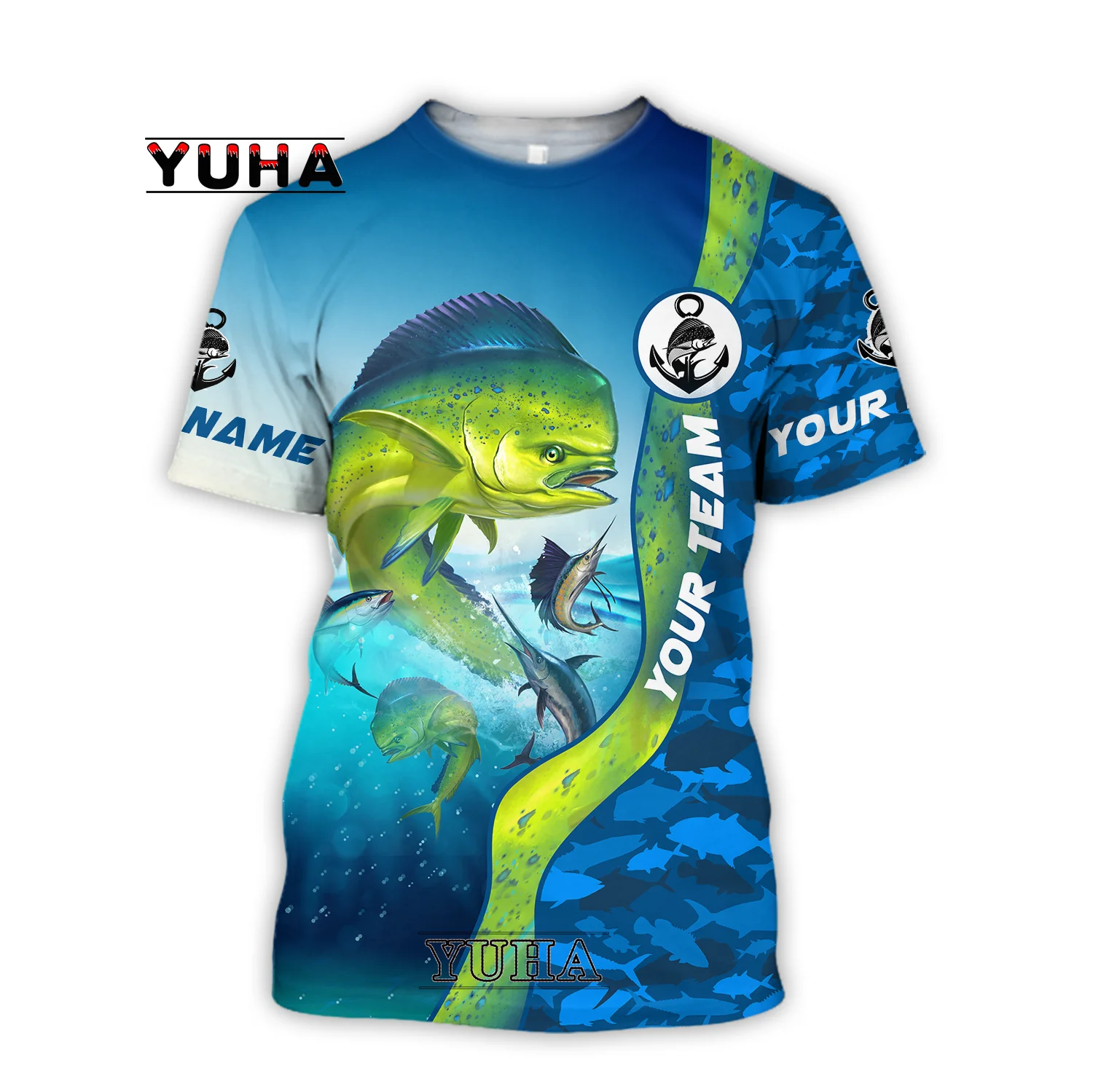 Tuna Fishing Camo 3D Printing Men's T-shirt Hot Summer Fashion