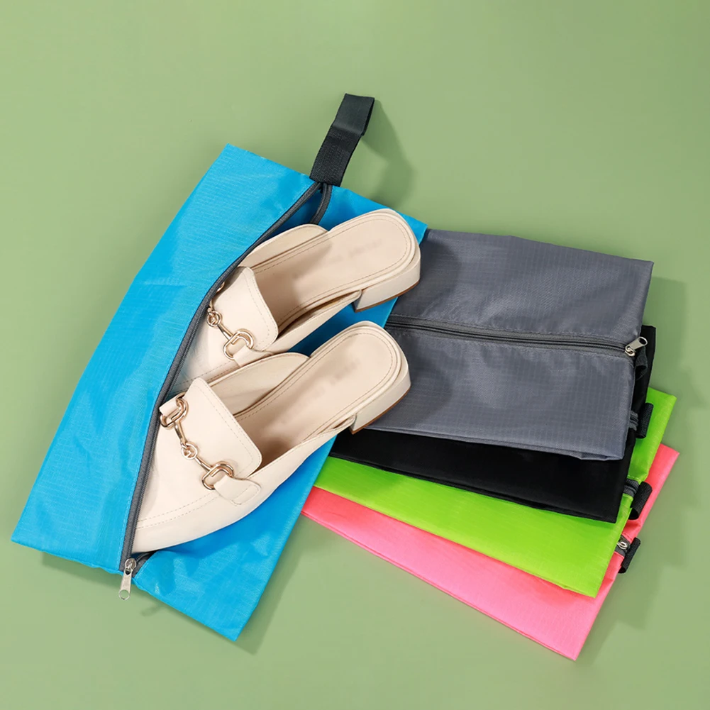

Portable Waterproof Travel Bag Shoe Bag Closet Storage Beach Toy Shoes Sorting Polyester Zipper Dustproof Cover Makeup Organizer