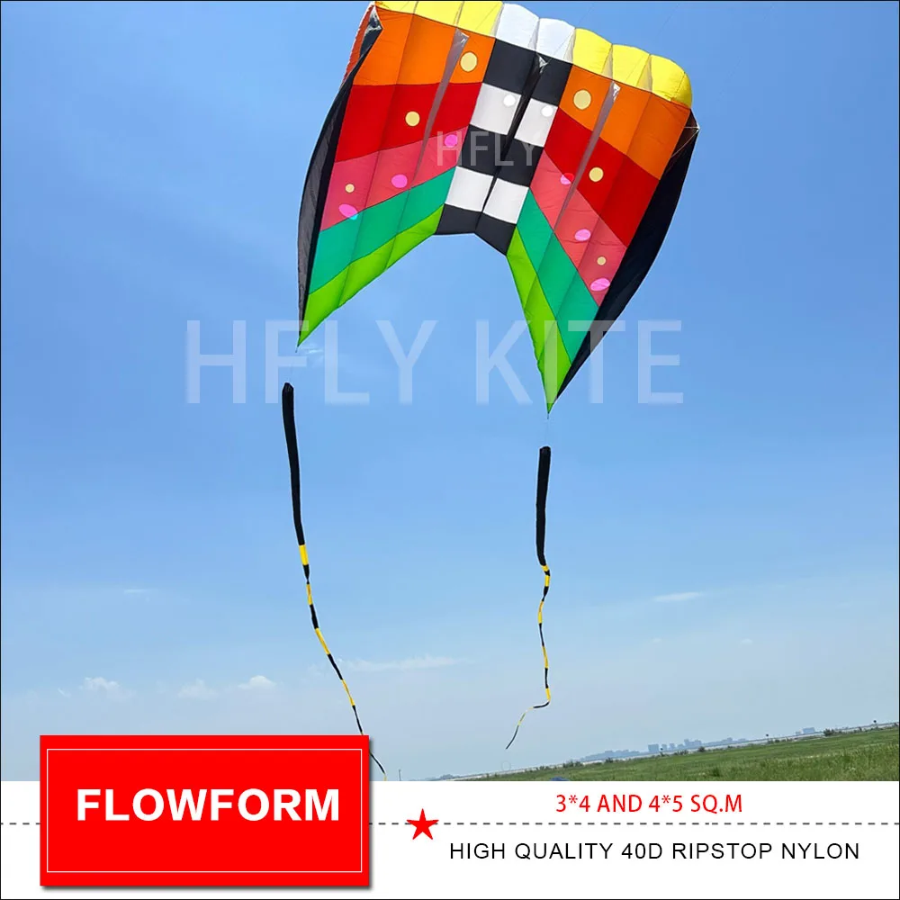 12 20 SQ.M FLOWFORM KITE SOFT INFLATABLE 40D RIPSTOP NYLON PILOT KITE