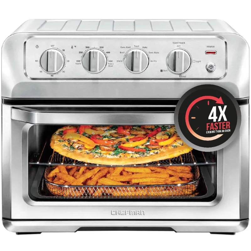 

Chefman  Toast Air Fryer + Toaster Oven, Stainless Steel, 20 Liter