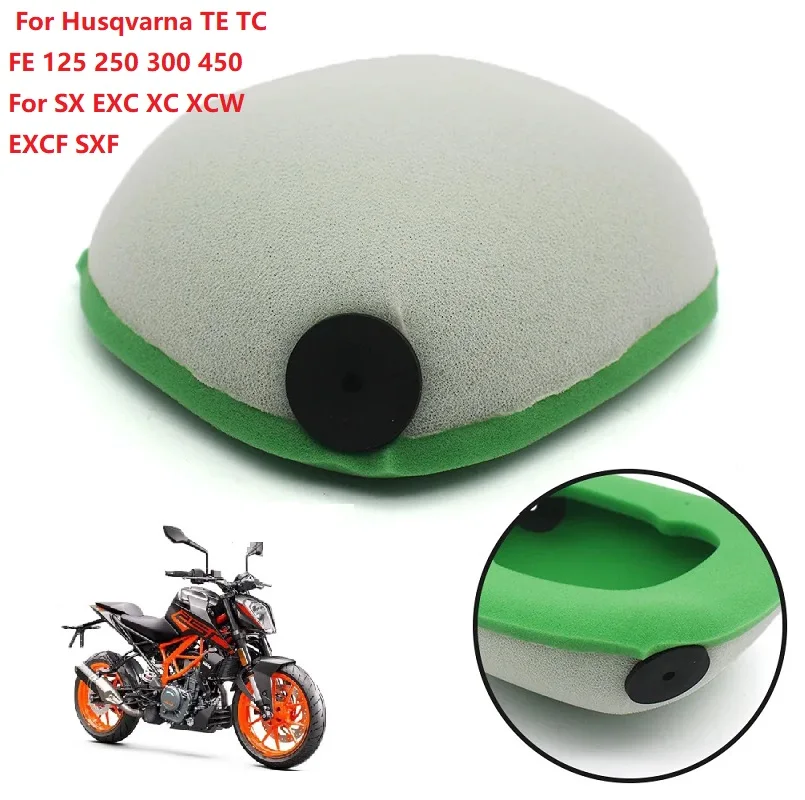 Per Husqvarna Te Tc Fe 125 250 300 450 Per Sx Exc Xc Xcw Excf Sxf Moto Dual Foam Layer Spugna Filtro Aria Filtro