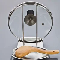 Support de couvercle de casserole en acier inoxydable, support de rangement de cuisine pour ustensiles et vaisselle, organisateur multifonctionnel pour usage domestique 1