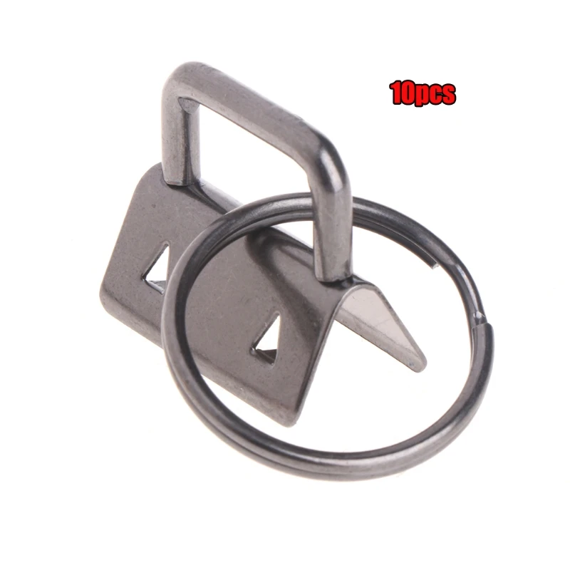 10 Pcs for Key Fob Hardware keychain Split Ring for Wristlet Keychain, for Key Lanyard and for Key Chain Making Easy to Dropship