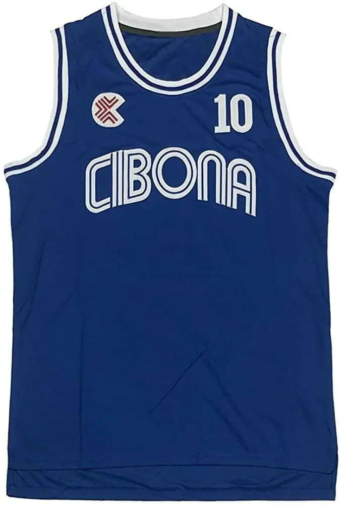 Basketball Jerseys Men's Drazen Petrovic Basketball Jersey 10 # Cibona European Blue All Stitched