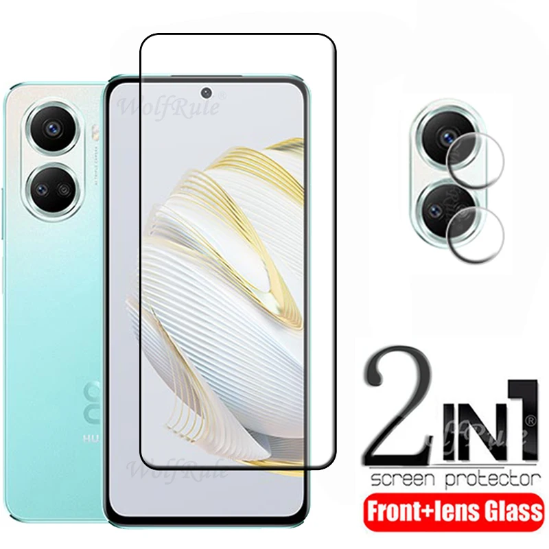 2-In-1 Per Huawei Nova 10 Se Glass Per Huawei Nova 10 Se Full Cover Vetro Temperato Protettivo Per Huawei Nova 9 10 Se Lens Glass
