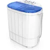 ROVSUN 11LBS Portable Washing Machine, Electric Washer and Dryer Combo with Washer(7lbs) & Spiner(4lbs) & Gravity Draining for 1