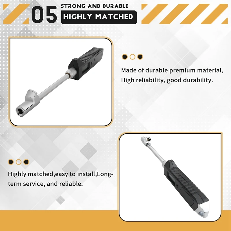 Illuminated Heavy-Duty Truck Tire Pressure Gauge With LCD Luminous Display Dual-Head Digital Tire Pressure Gauge-A36P