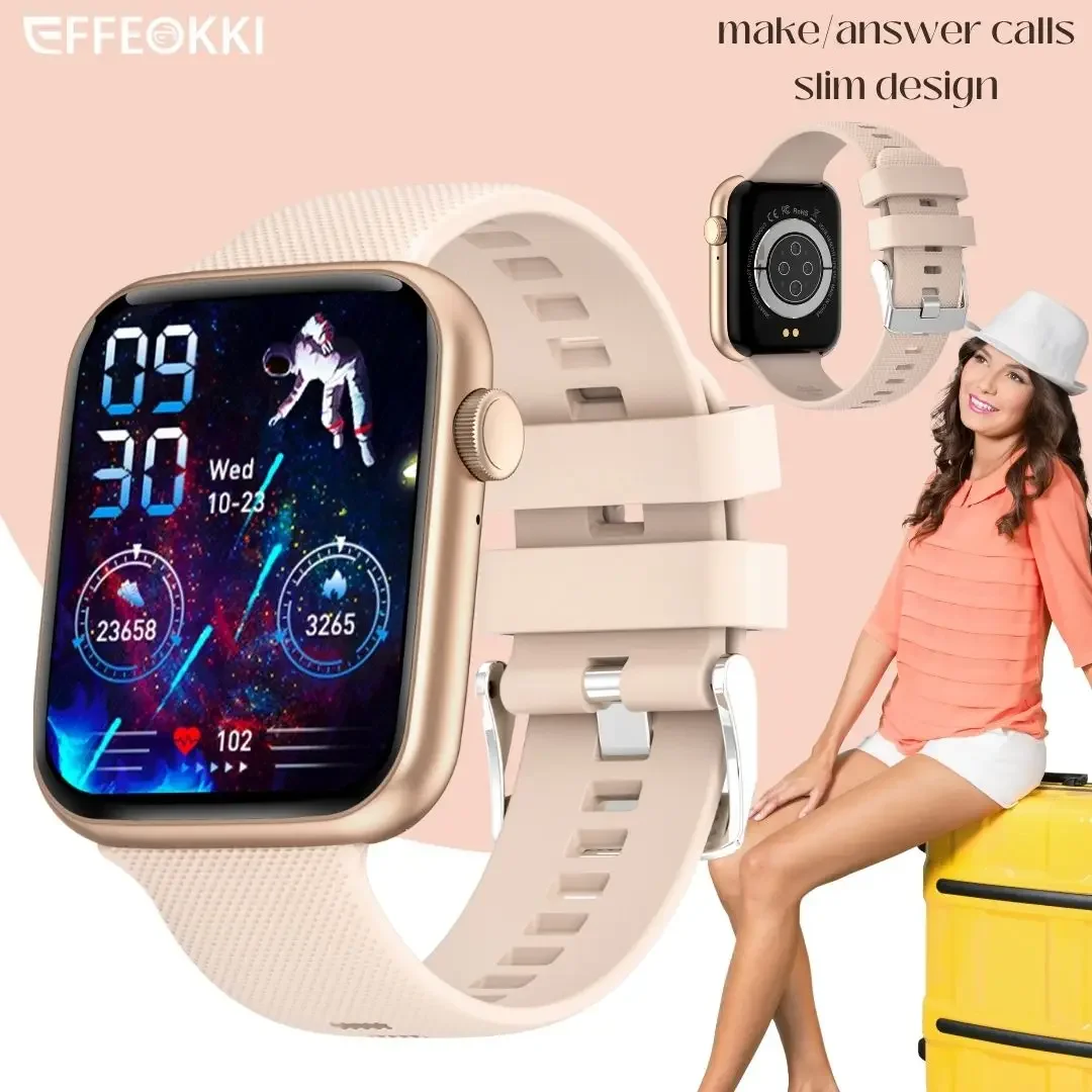 

2024 Big Smart Watch Latest Smartwatch Make Answer Calls Ip67 Waterproof Exercise Monitoring Blood Pressure Women's Wristwatch