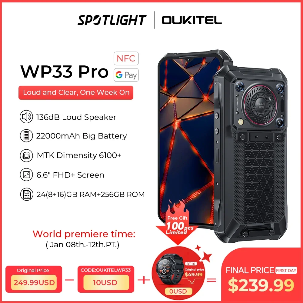 World Premiere] Oukitel WP33 Pro 5G Rugged Smartphone