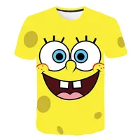 Spongebob Squarepants Summer Childrens Wear Boys And Girls T-shirt Top Cartoon Anime Print Children's Sportswear t shirt boys 2
