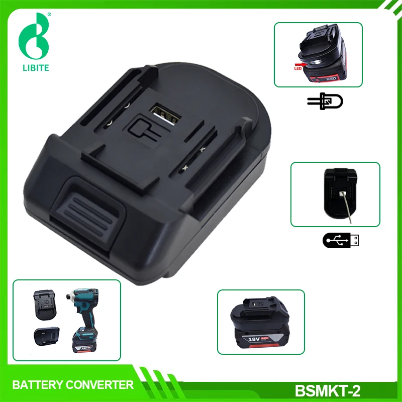 Battery Adapter Converter Usb For Bosch 18v Bat619g/620 Batteries