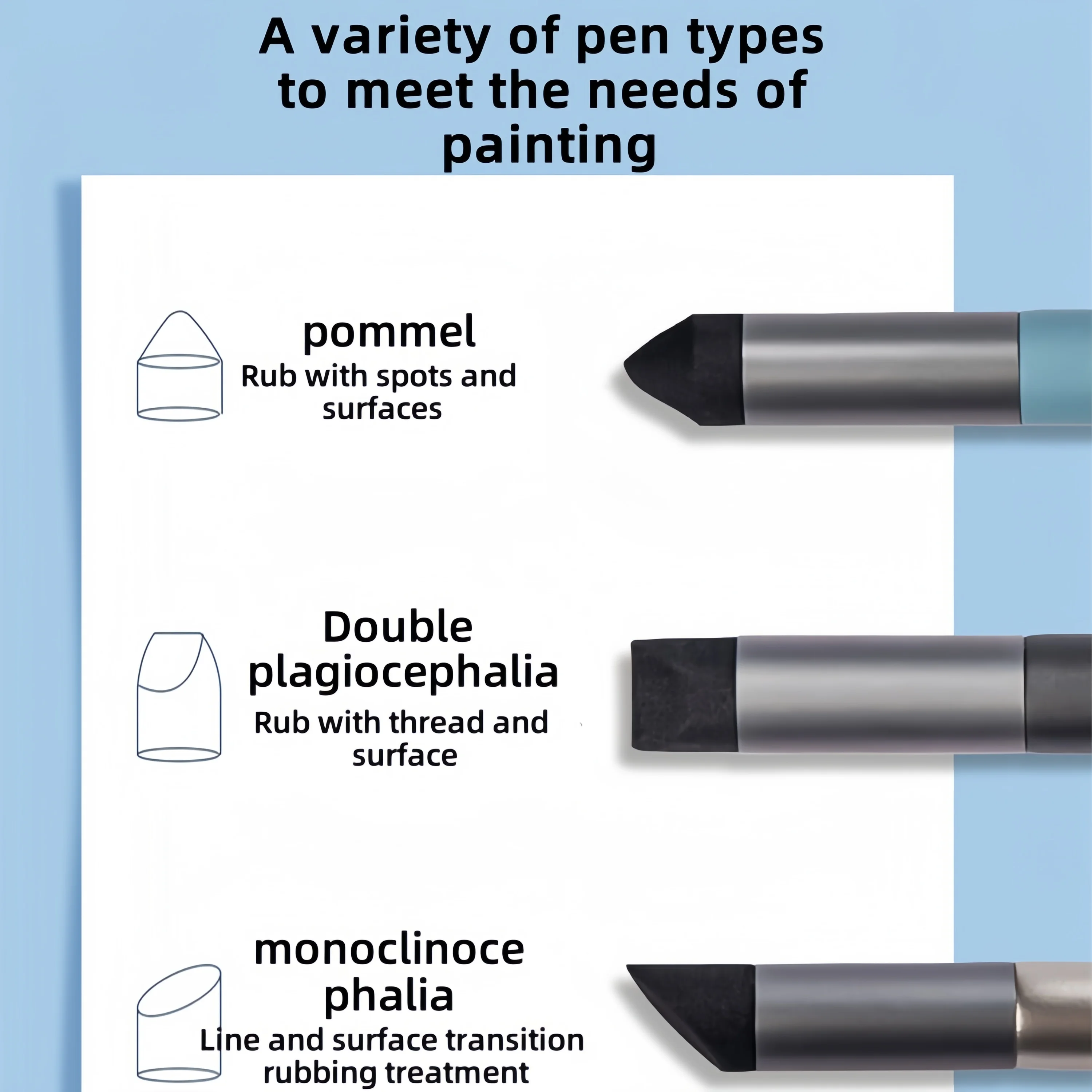 Boratu oil painting stick special kneading pen Heavy color soft head crayon transition kneading color mixing ball can be washed 4