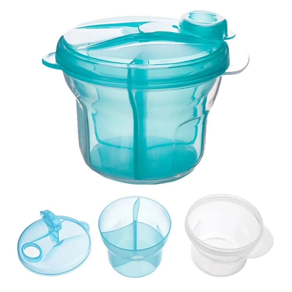 3 Compartment Divided Portable Formula Dispenser BPA Free Food Container Baby Food Organiser Travel Portable