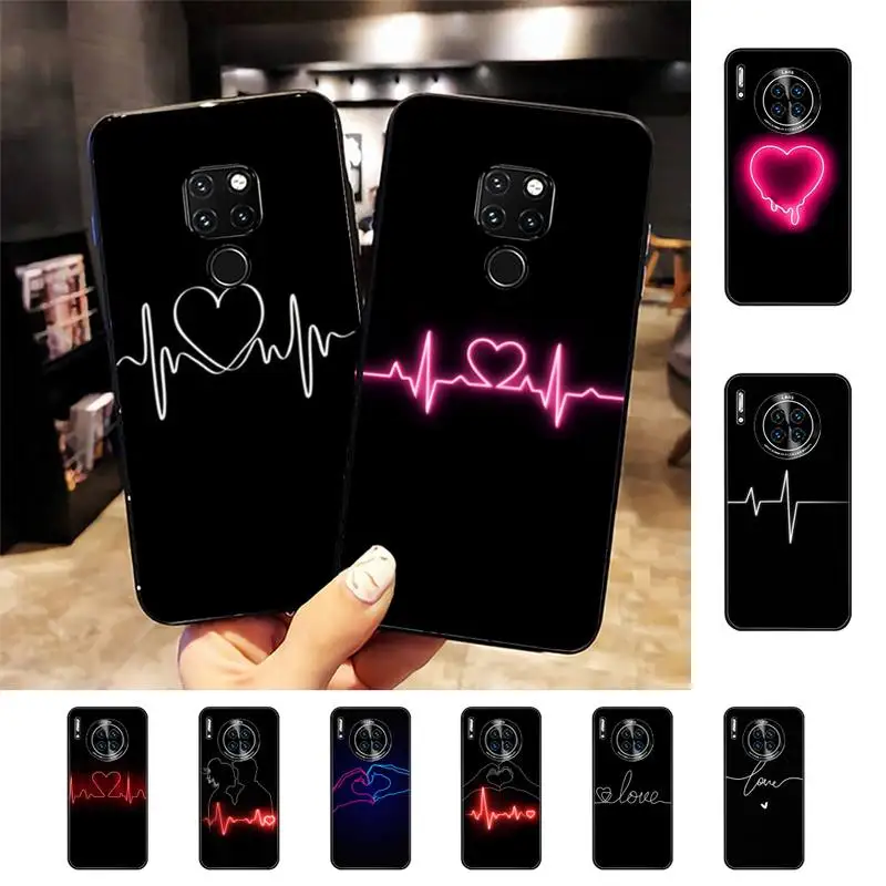 

Abstract Art Line Love Heart Pattern Phone Case for Huawei Mate 20 10 9 40 30 lite pro X Nova 2 3i 7se
