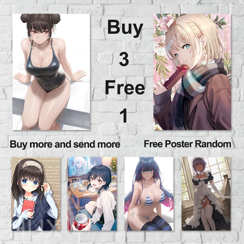 

Japanese Anime Girl Aesthetics Poster Custom Print Image Canvas Painting Kawaii Home Room Bar Cafe Home Decor Wall Stickers Gift