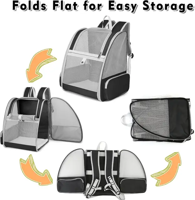 Dog Backpack Carrier for Small Large Cat, Pet, Puppy, Ventilated Pet Hiking Backpack Travel Bag, Airline Approved Cat Backpack C 6