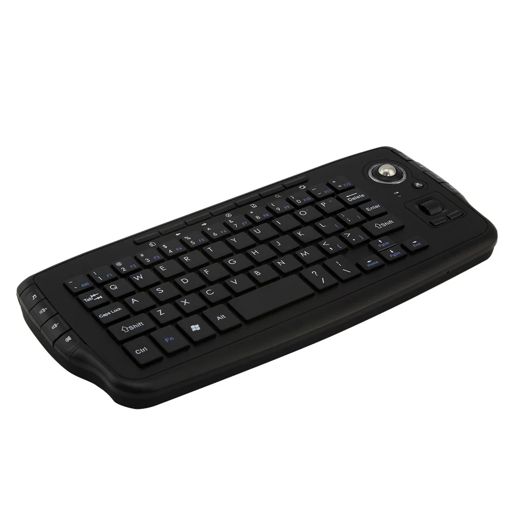 trackball teclado sem fio com trackball scroll wheel mini teclado usb para computador portátil computador caixa de tv
