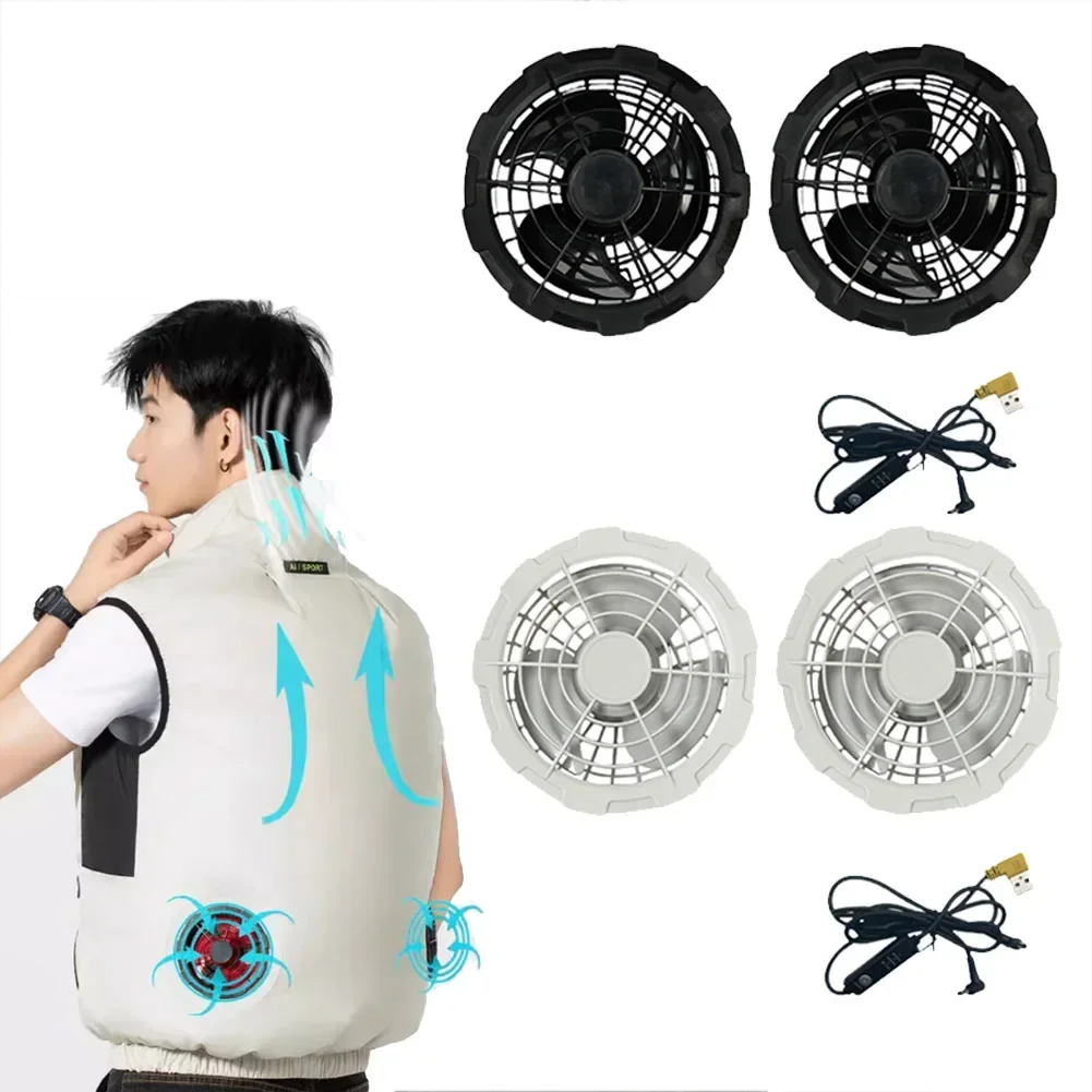 Polyester Cooling Vest with 3 Gear Fan for Hot Weather Work