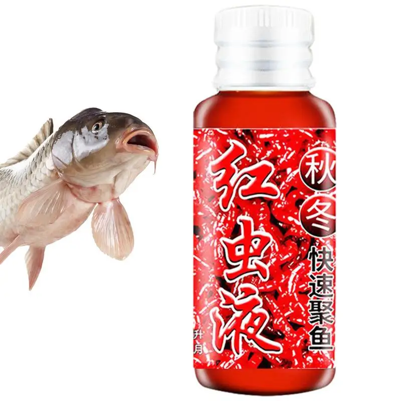 100Ml Strong Fish Attractant Concentrated Red Worm Liquid Fish Bait Additive High Concentration Fishbait For Trout Cod Carp Bass