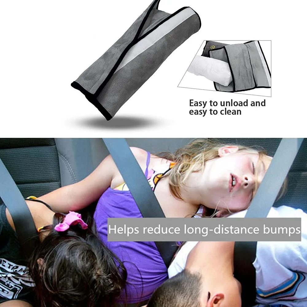 Car Seat Pillow Neck Kids Travel Pillow Seatbelt Toddler Infant Safety Support Shoulder Flat Pad Seat Belt Strap Covers