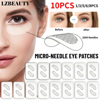 Microneedle Eye Patches Mask Korean Skin Care Hyaluronic Acid 1-10PCS for Anti Wrinkle Aging Dark Circle Eyes Mask Moisturizing 1