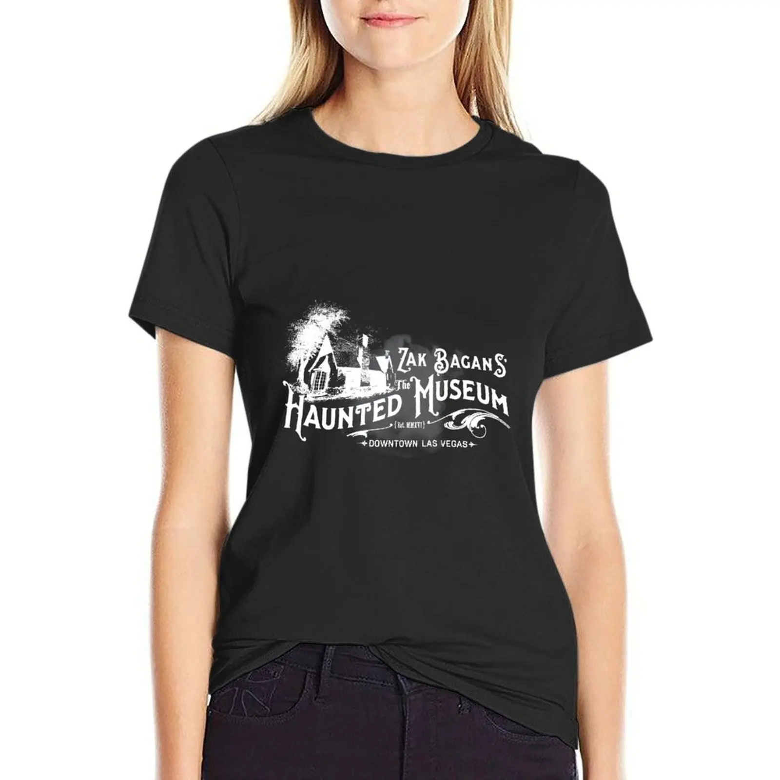 New Zak Bagans Haunted Museum Downtown Las Vegas T-Shirt Cute Tops Kawaii Clothes Tops Ariat Shirts For Women