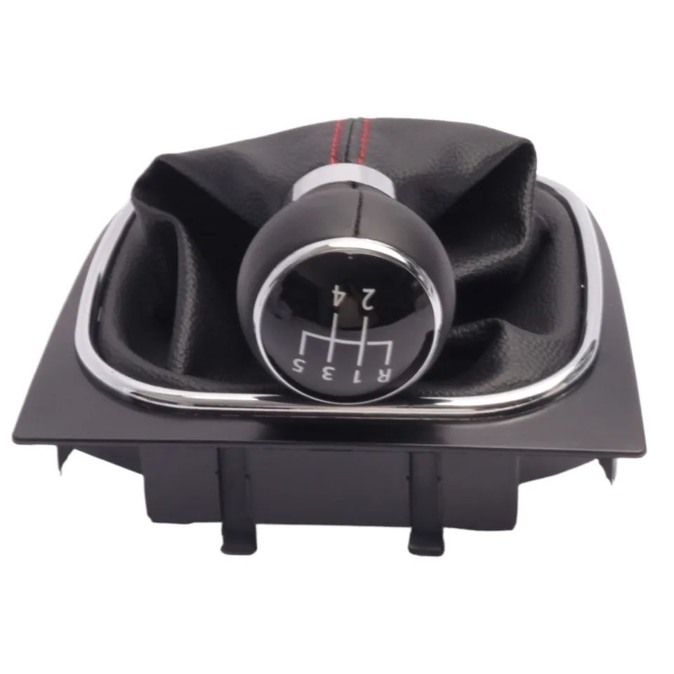 1K0711113 New 5 Speed Gear Shift Knob With Leather Boot For VW Mk6