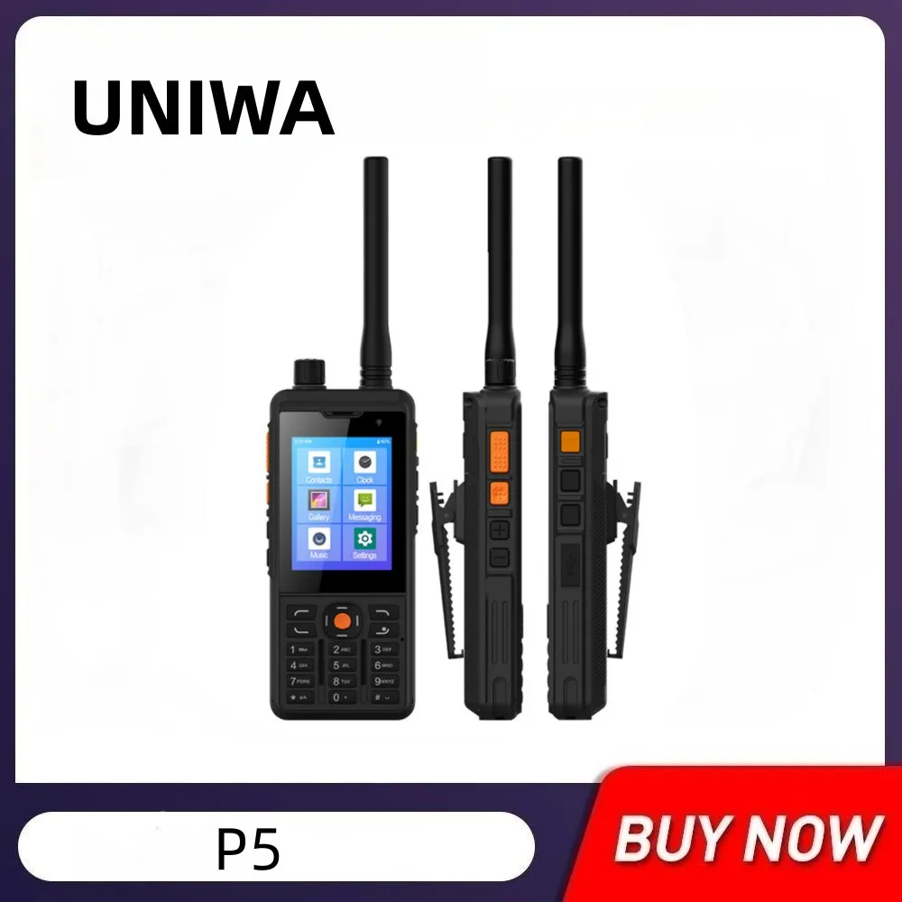 

UNIWA P5 DMR/Analog Walkie Talkie мобильный телефон 1 ГБ 8 ГБ мобильный телефон POC Zello 5300 мАч Android 9,0 LTE 4G смартфон UHF 400-480 МГц