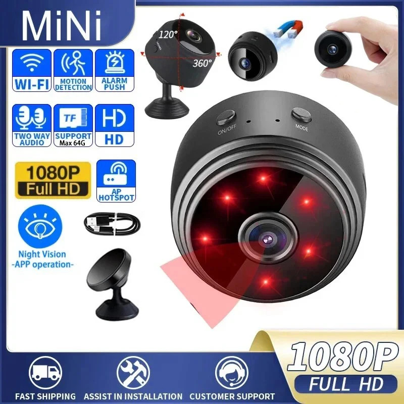 A9 Mini 1080p HD Wireless Magnetic Security Camera WiFi Wireless