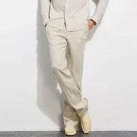 Casual Linen Pants For Men Loose Fit Straight Leg Cotton Linen Trousers Spring Summer Season Comfortable Breathable Pants