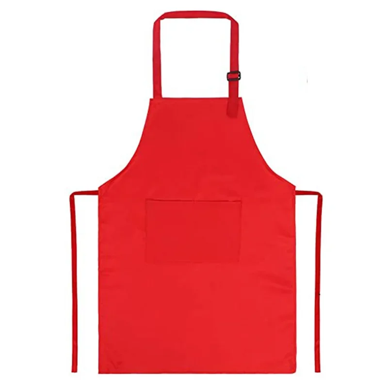 Children Baking Chef Apron Front Pocket Bib Boys Girls Apron Kitchen Craft Kids Apron Painting Cooking Baby Pinafore+Hat Sets 6