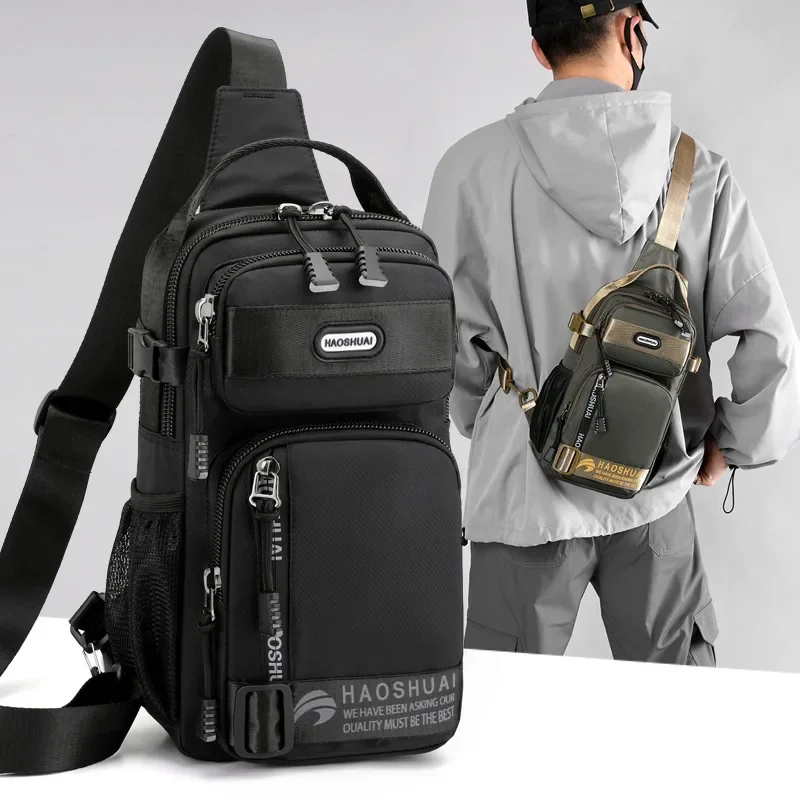 

Fashion Men Sling Male Phone Backpack Handbags Bags Shoulder Pocket Messenger Chest Multifunction Waterproof Bag Crossbody