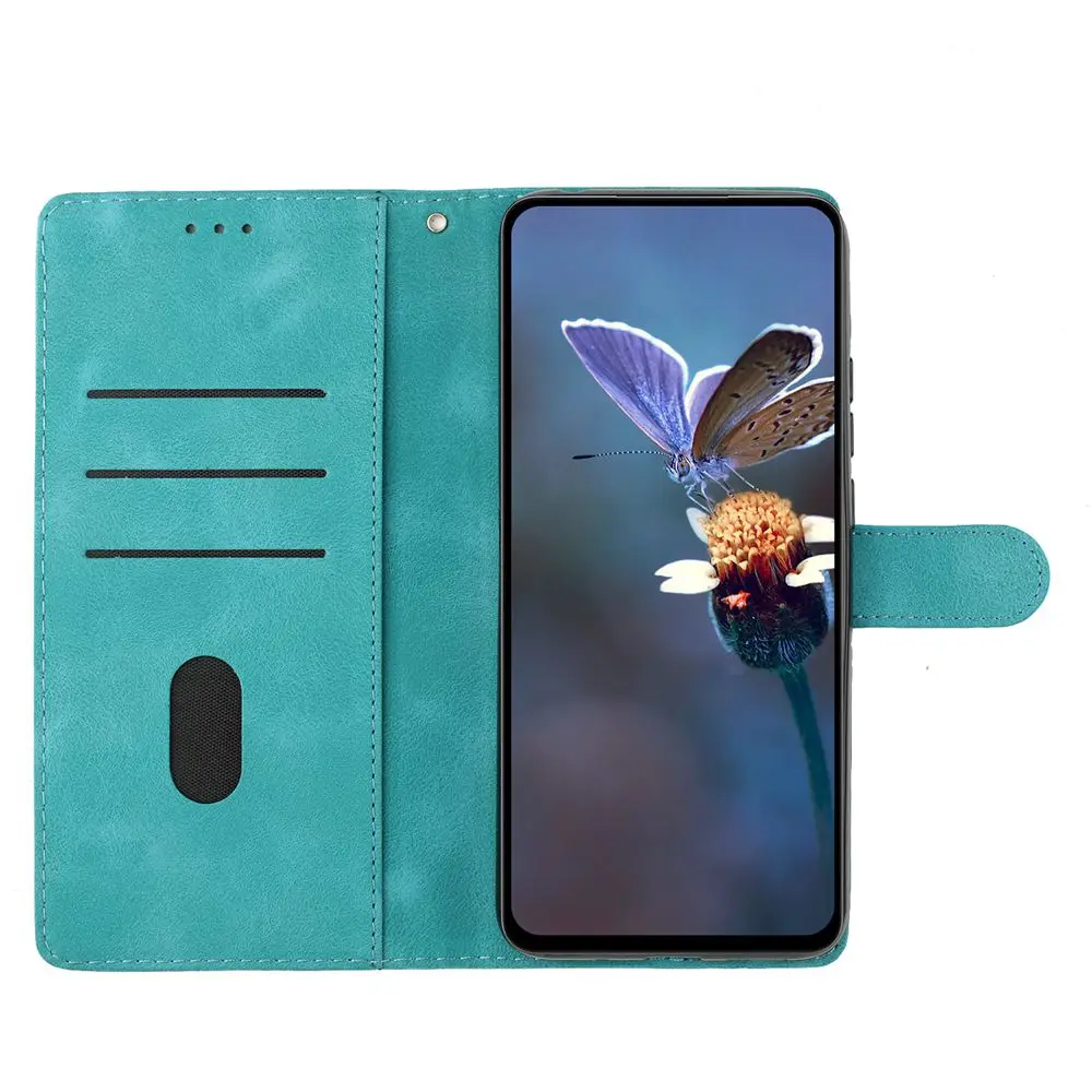 Floral Leather Wallet Back Cover with Card Holder