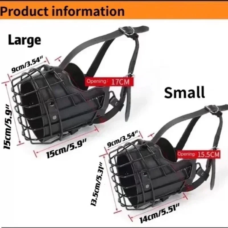 Anti-Bite Dog Training Mouth Cage Mask Dog Tactical Impact Metal Muzzle German Shepherd Doberman Rottweiler Sniffer dog muzzle