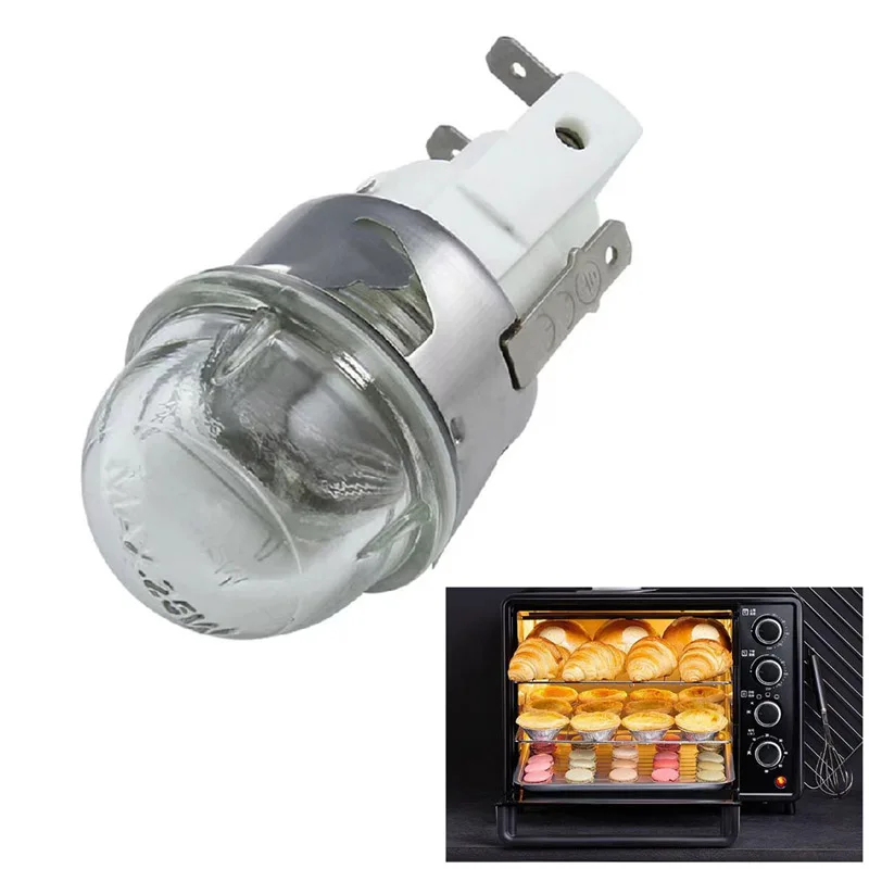 E14 오븐 램프 거치대 베이킹 조명 램프, 거치대 오븐 램프 캡, 15W, 25W