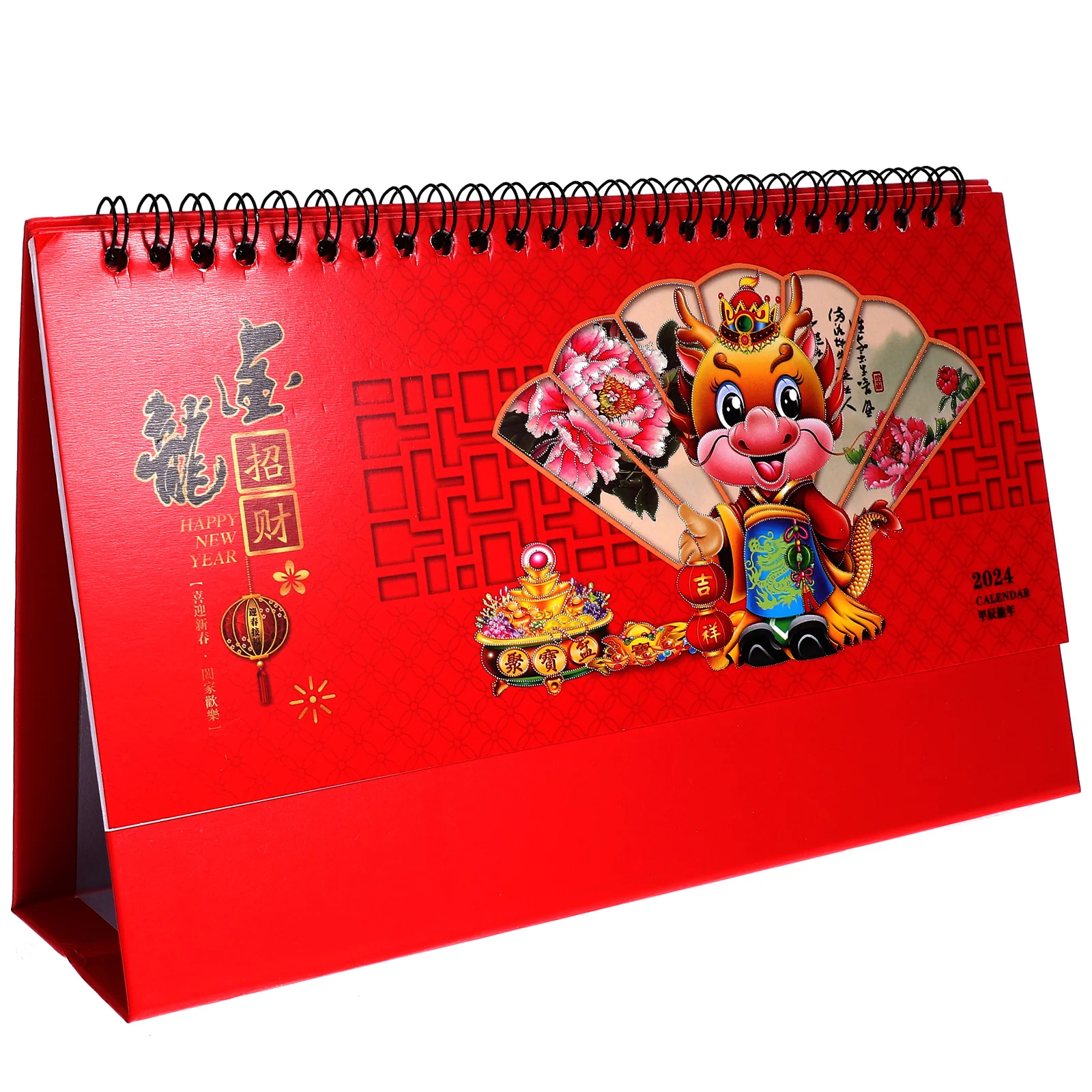 2024 Mini Desk Calendar Chinese Calendar Tabletop Flip Calendar Spiral Binding Chinese Calendar Decor Office 2024 office desk calendar small 2023 2024 calendar office table calendar binding calendar