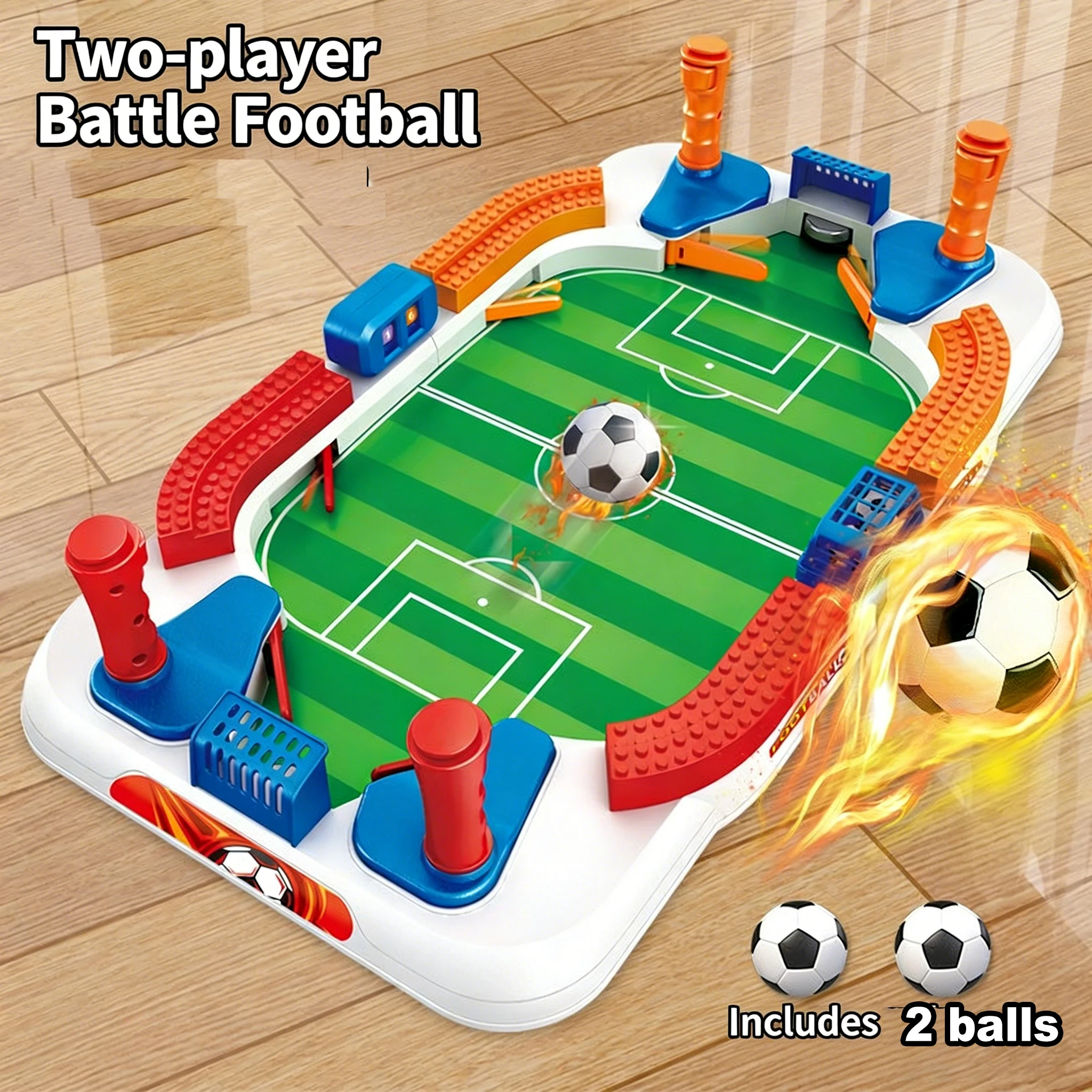 Portable Tabletop Soccer Game - Indoor/Outdoor Desktop Football Toy