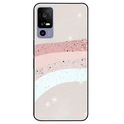 Silicone Black Bumper Soft TPU Phone Cover - Lovely Design Protector for TCL 40R 5G (W101.CH.940)