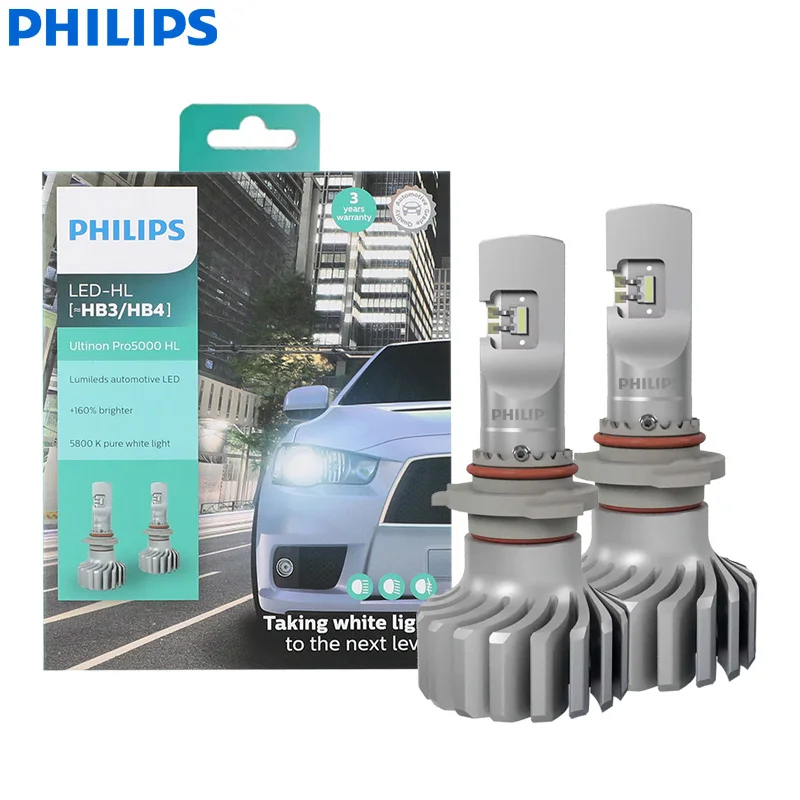 Philips Ultinon Pro5000 LED 9005 9006 HB3 HB4 Car LED Light 5800K White