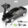 LDRC 1899/A99 RTR 1/18 2.4G RWD RC Car Drift GTR R34 Gyro LED Light On-Road Full Proportional Alloy Body Shell Racing Vehicles M 6