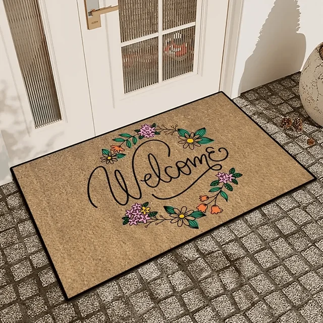 Welcome Floral Doormat