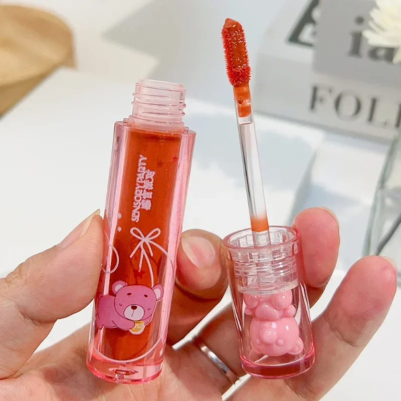 Cute Water Light Lip Makeup Lip Gloss Glaze Lasting Crystal Glossy Moisturizing Liquid Lipstick for Women