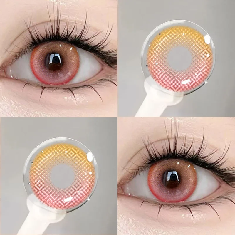 Natural Red Fashion Large Diameter Color Contact Lenses - Enhancing Beauty and Animation Aesthetics