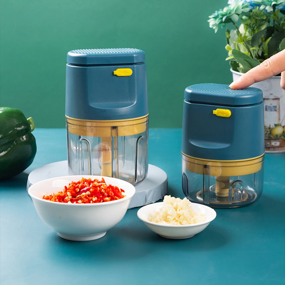 

Мини Электрический измельчитель для еды, дробилка для чеснока, мясорубка, машина, Беспроводная зарядка через USB, измельчитель овощей, кухонные гаджеты