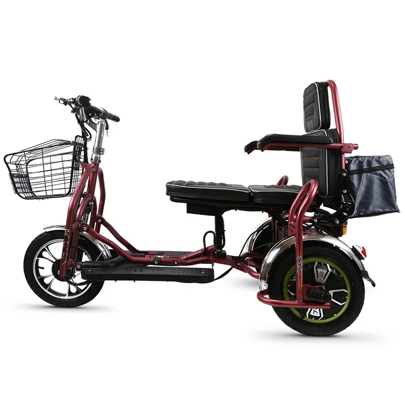 Electric moto tricycle 3 wheel for 2 person adults and kids usecustom